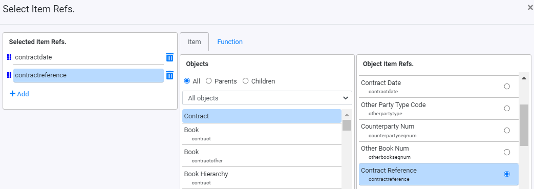 API Guide API Requests Select Item Refs 2