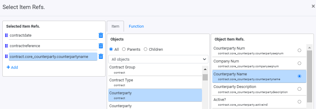 API Guide API Requests Select Item Refs 3