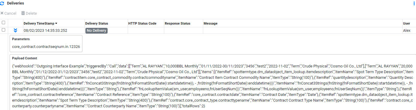 Implementation Interface Builder Outgoing Interface Test Output Results