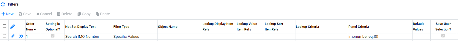 Implementation View Builder Vessel Filter Specific Value